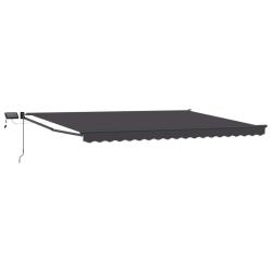 Store r&eacute;tractable manuel avec LEDs Anthracite 4 x 2 m