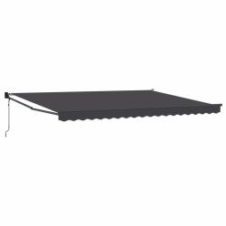 Auvent r&eacute;tractable &eacute;lectrique Anthracite 4 x 2 m