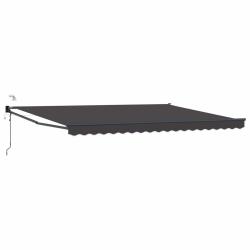 Auvent r&eacute;tractable &eacute;lectrique Anthracite 4 x 2 m