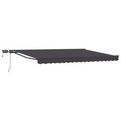 Cadre de store manuel avec LEDs Anthracite 4 x 2 m