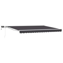 Cadre de store manuel avec LEDs Anthracite 4 x 2 m