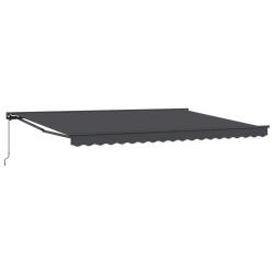 Auvent r&eacute;tractable manuel Anthracite 4 x 2 m