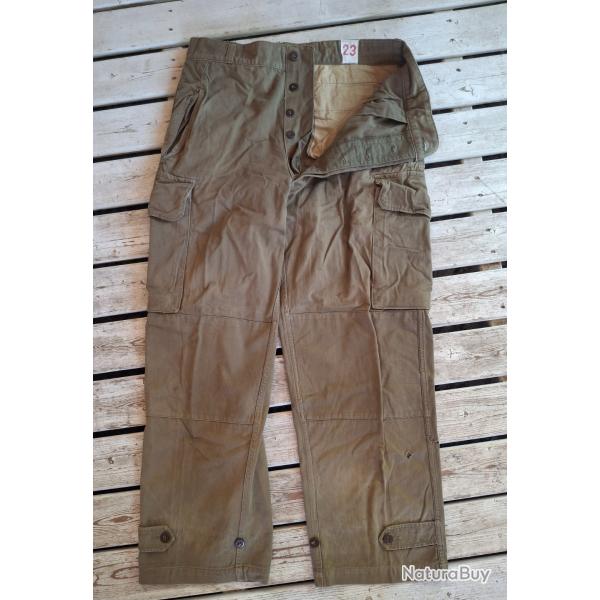 GUERRE D INDOCHINE PANTALON TREILLIS  M47 MODELE PR�COCE ORIGINAL