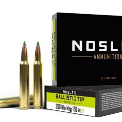 Munitions NOSLER Cal.300win mag BALLISTIC TIP 180gr 9.1g par 60