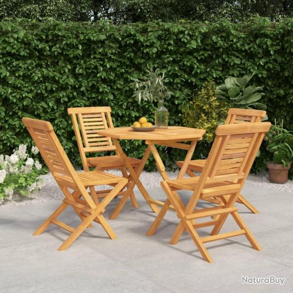 Ensemble � manger de jardin 5 pcs Bois de teck massif
