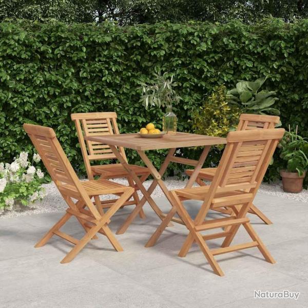 Ensemble � manger de jardin 5 pcs Bois de teck massif