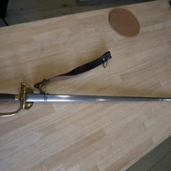 Ep&eacute;e de sous officier Mod&egrave;le 1857 "Manuf Ch&acirc;tel 1883"avec fourreau m&eacute;tallique et b&eacute;li&egrave;re