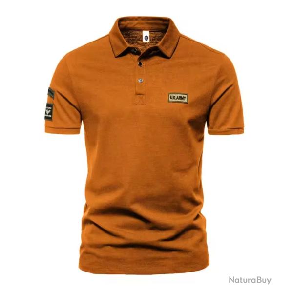 Polo US ARMY Brod� coloris OCRE