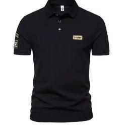 Polo US ARMY Brod&eacute; coloris NOIR