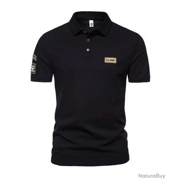 Polo US ARMY Brod� coloris NOIR