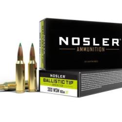 Munitions NOSLER Cal.300wsm BALLISTIC TIP 165gr 10.7g par 20