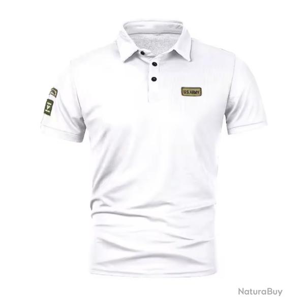 Polo US ARMY Brod� coloris BLANC