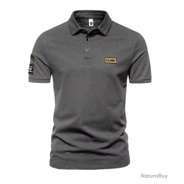 Polo US ARMY Brod� coloris GRIS
