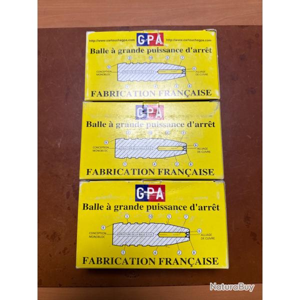 LOT DE TROIS BOITES SOLOGNE 6x62 R FRERES GPA 89grS