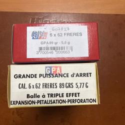 LOT DE DEUX BOITES SOLOGNE 6x62 FRERES GPA 89grS
