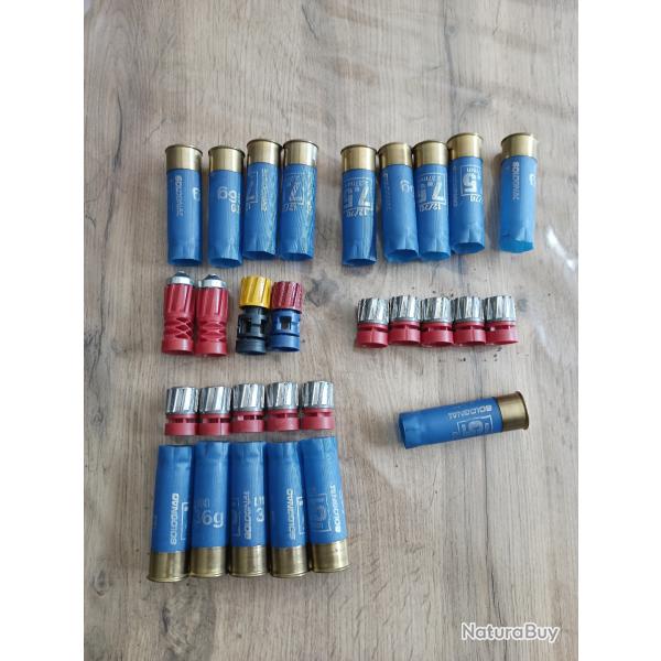 Etuis vide ca12 et ogives BALLES