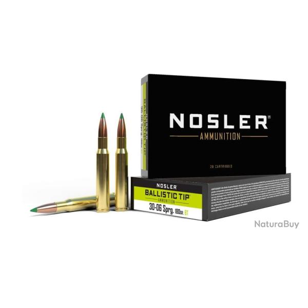 Munitions NOSLER Cal.30-06 BALLISTIC TIP 180gr 11.7g PAR 60