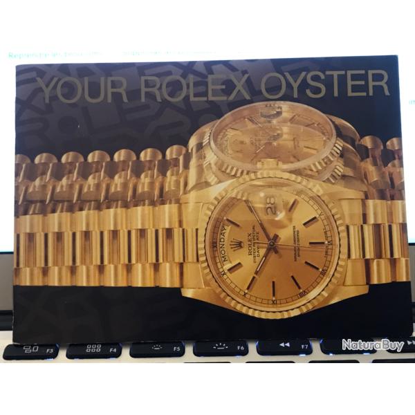 rolex 'your rolex oyster' booklet livret 579.52 Eng - 100 - 2.1999 (in english)