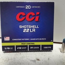 X20 balles CCI shotshell 22 LR la grenaille 31 grains