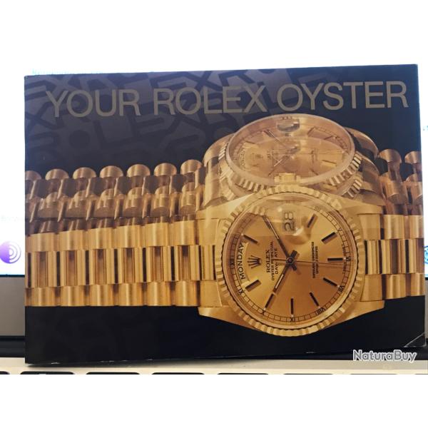 rolex 'your rolex oyster' booklet livret 579.56 USA - 75 - 3.1996 (in english)