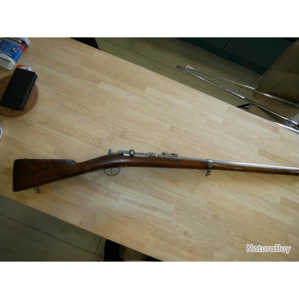 Fusil CHASSEPOT Civil avec des marquages atypiques BQE et Y