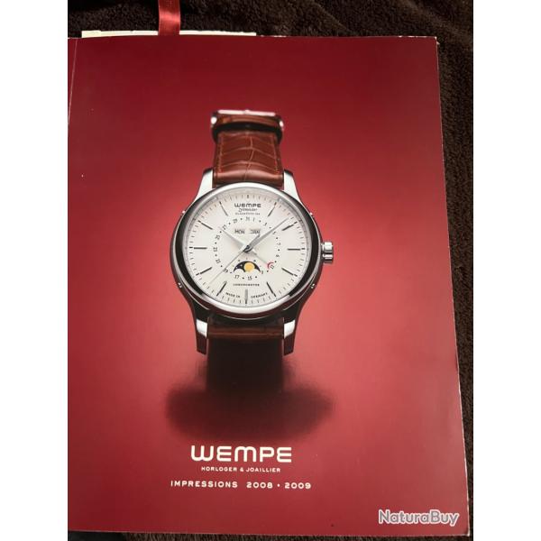 Wempe horloger, catalogue MONTRES France 2008 2009