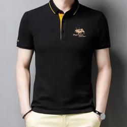 Polo Brod&eacute; Luxe coloris Noir