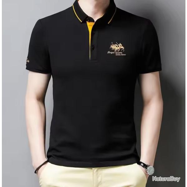 Polo Brod� Luxe coloris Noir