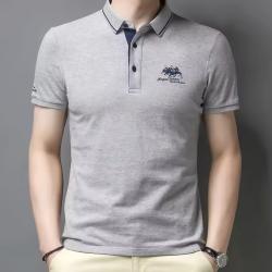 Polo Brod&eacute; Luxe coloris Gris