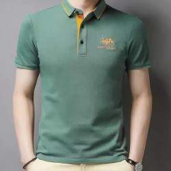 Polo Brod&eacute; Luxe coloris Vert