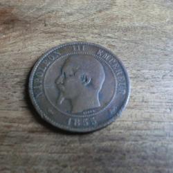 monnaie dix centimes  napol&eacute;on III  1855 D