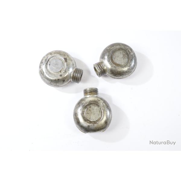 Lot de 3 huiliers SANS BOUCHON, Pays de l'Est, Russe URSS Mosin Nagant. 1891 / 30