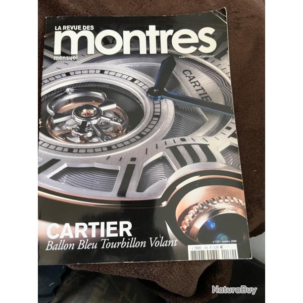 La revue des montres, mensuel, octobre 2008, Cartier ballon bleu tourbillon...