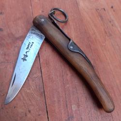 Ancien Couteau &agrave; palme TARRY LEVIGNE Manche en Corne