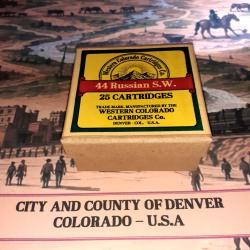 44 Russian SW (Western Col. Cartridges): Reproduction boite munitions (vide) collection WCC 15008745