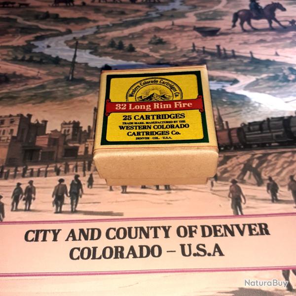 32 LRF (Western Colorado Cartridges): Reproduction boite munitions (vide) collection WCC 15008756