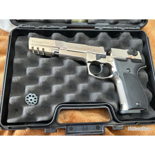 Walther CP88 Comp�tition.co2 4J quasi neuf . 2 chargeurs plombs mallette Umarex