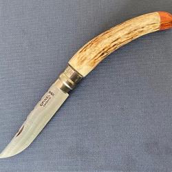 Couteau de poche Opinel N&deg;09 custom bois de cerf et bois de rose