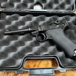 Luger P08 Legends . &Eacute;tat quasi neuf. Blowback. Livr&eacute; en Mallette Umarex.