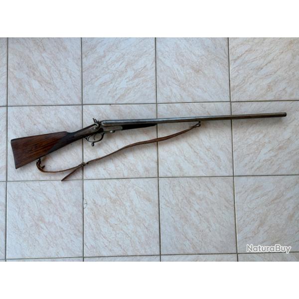 Magnifique fusil � chiens calibre 14 !!! Tr�s rare !!!