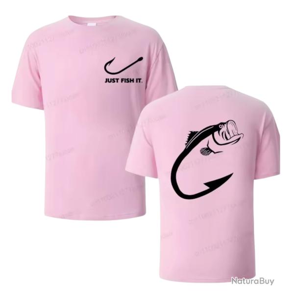 T-Shirt JUST FISH IT  Streetwear Rose