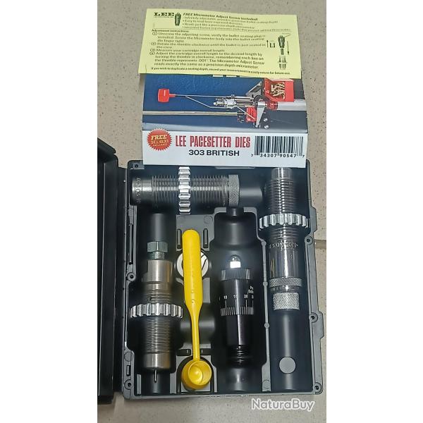 Jeu d'outils Lee calibre 303 british complet avec si�geur microm�trique 090547