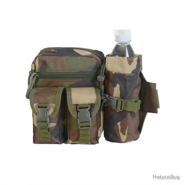 SAC BANANE MULTIPOCHES CAMOUFLAGE + PORTE BOUTEILLE - JUNGLE - LIVRAISON GRATUITE
