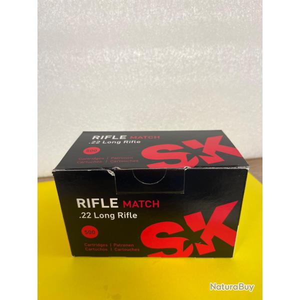 500 Cartouches SK Rifle Match cal. 22 LR