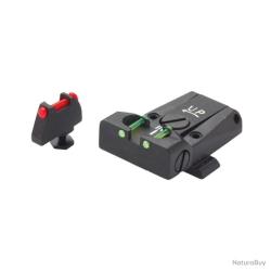Hausse + Guidon LPA TTF36GL pour glock 17/19 &agrave; 23/ 25 &agrave; 32/34