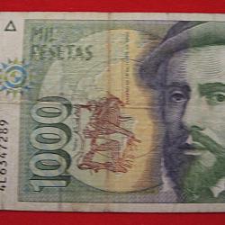 Espagne, billet de 1000 pesetas du 12-10-1992 ttb