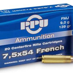 PARTIZAN cal.7,5x54 French FMJ 139 grains - 9 grammes x 20