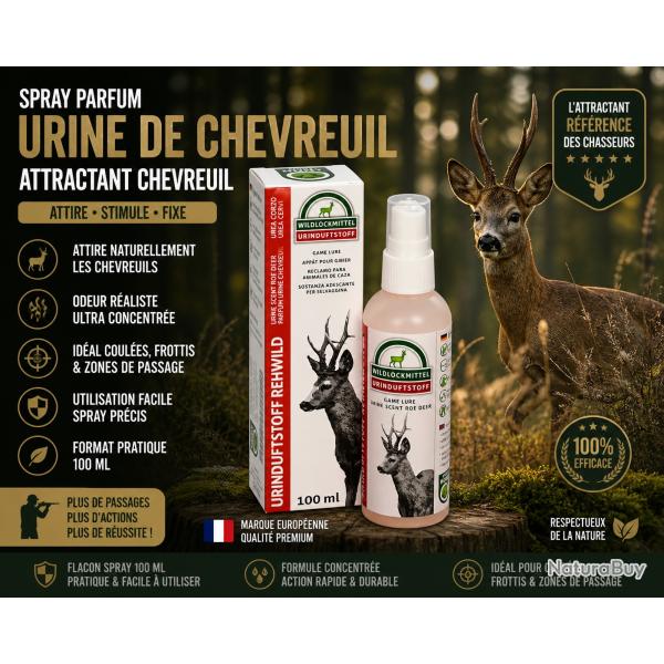 Spray Urine pour Chevreuil 100 ml - Attractant Brocard Efficace