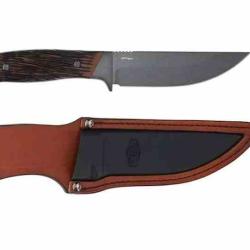 Couteau De Chasse Survie Old Timer Frontier Lame Acier 7Cr17MoV Manche Composite Etui CUir SCH120314