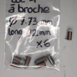 munitions &agrave; broche  diam 7.73mm long 22mm LOT 1